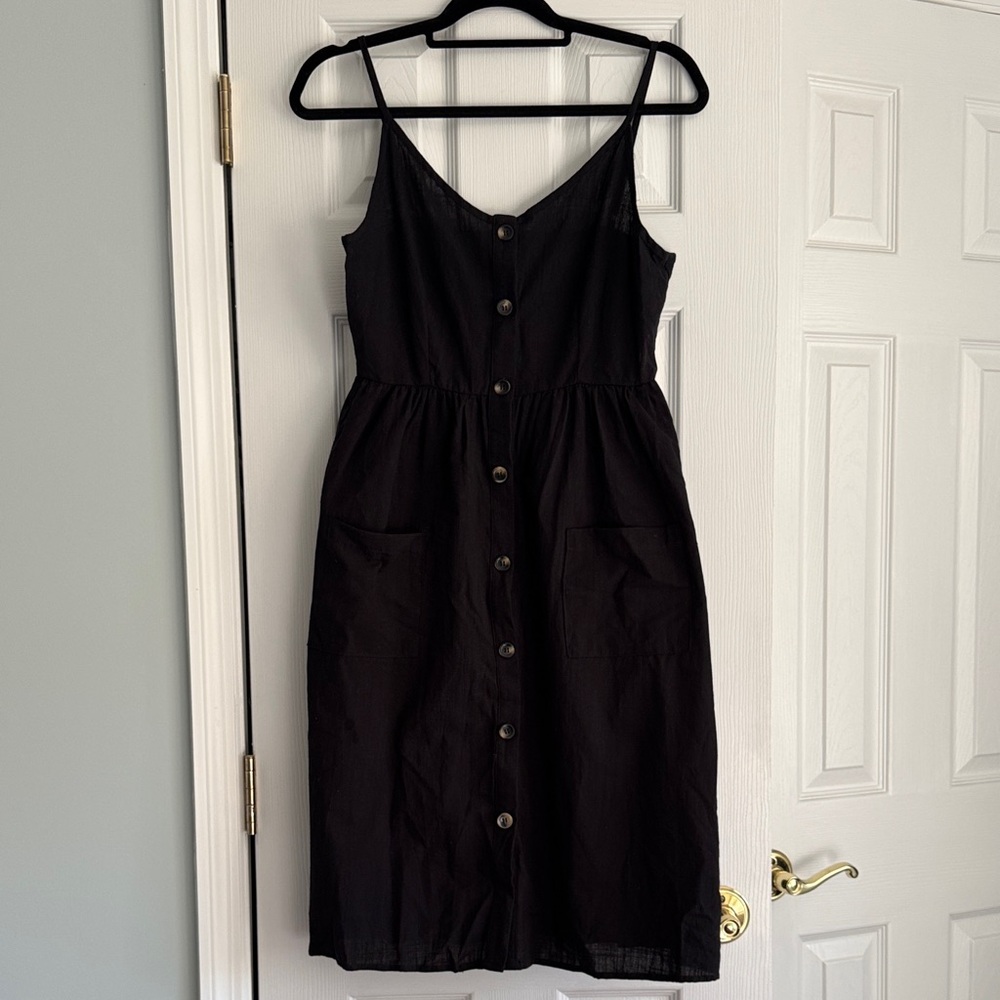 Casual Black Button-Down Dress (dress up or down)